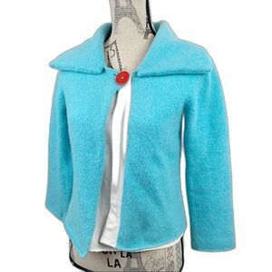 LAURIE B. Turquoise’s Wool  Blend Boho Jacket S